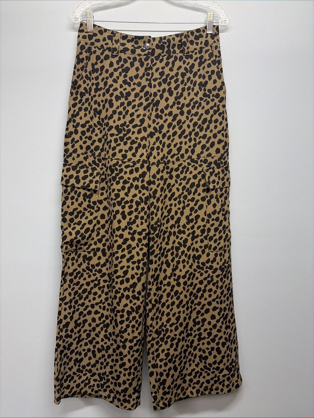 Weekday Women’s Corey Trouser - Size 38 - Chino Wide Cargo Leg High Rise